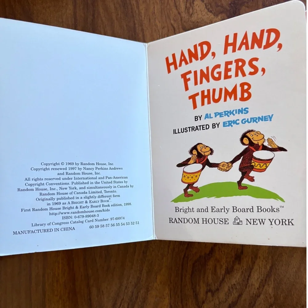 Dr Seuss ABC & Hand Hand Fingers Thumb Bright Early Board Books‎ Lot of 2